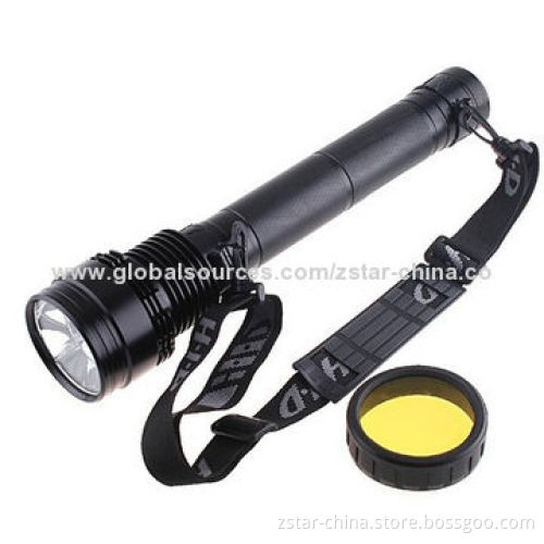 HID Xenon Flashlight Torch with 65/48/30W, 6,000lm Ultra-bright Light, 1.5km Radiation Distance